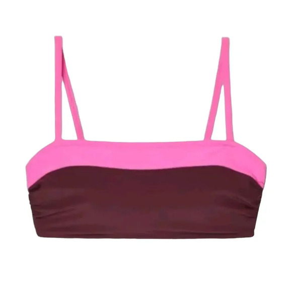 Kona Sol Women’s Colorblock Bandeau Bikini Swim Top NWT - Picture 1 of 5
